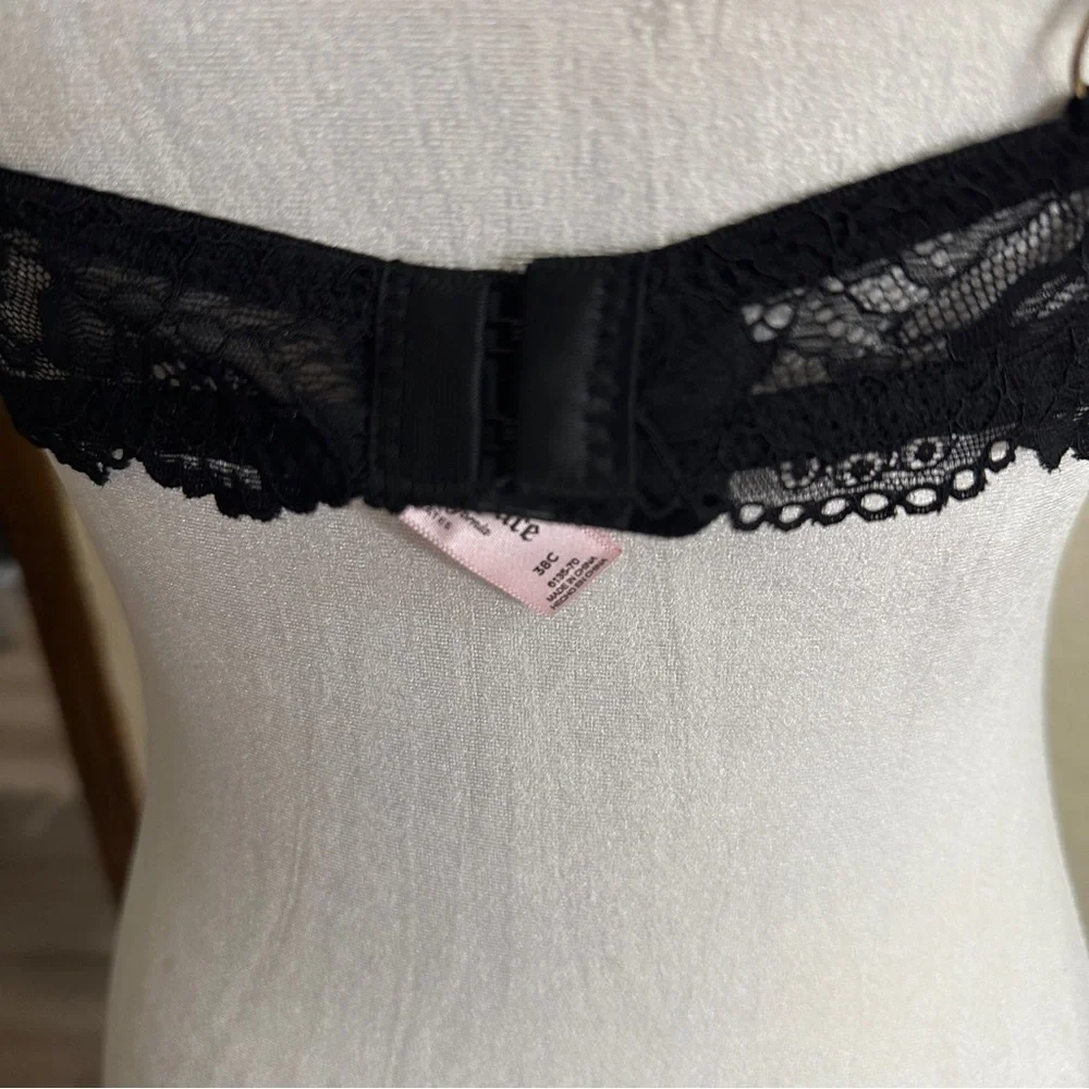 Juicy Couture Black Padded‎ Underwire Adjustable Bra Size 38C